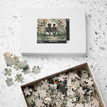 Load image into Gallery viewer, Whispers Between Us – Children &amp; Black Roses | Emotional Textured Art Puzzle (110, 252, 520, 1014-piece)
