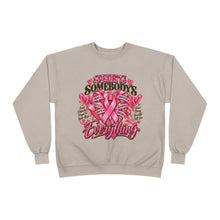 Load image into Gallery viewer, She’s Somebody’s Everything Breast Cancer Awareness | Pink Ribbon Family Support Unisex EcoSmart® Crewneck Sweatshirt
