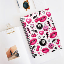 Load image into Gallery viewer, Pink Luxe Pop Art Spiral Notebook - Ruled Line
