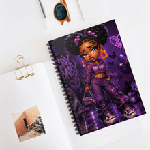 Load image into Gallery viewer, Purple Drip Cry Baby Spiral Notebook (I) - Ruled Line
