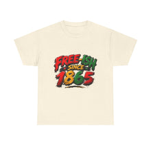 Load image into Gallery viewer, Free-Ish Since 1865 Juneteenth T-Shirt | Distressed Grunge Black History Graphic Unisex Heavy Cotton Tee
