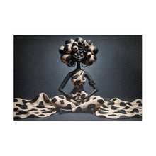Load image into Gallery viewer, Centered &amp; Unbothered – Black Woman Meditation Jigsaw Puzzle | Afrocentric Polka Dot Art (110, 252, 520, 1014-piece)
