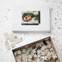Load image into Gallery viewer, Rooted in Beauty – Botanical Woman Portrait Jigsaw Puzzle | Sage Green Textured Floral Art Puzzle (110, 252, 520, 1014-piece)
