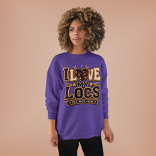 Load image into Gallery viewer, I Love My Locs Varsity Crewneck Unisex EcoSmart® Crewneck Sweatshirt
