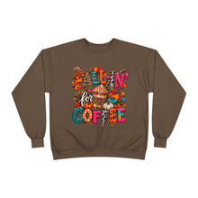 Load image into Gallery viewer, Fall-In’ for Coffee Unisex EcoSmart® Crewneck Sweatshirt
