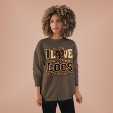 Load image into Gallery viewer, I Love My Locs Varsity Crewneck Unisex EcoSmart® Crewneck Sweatshirt
