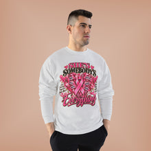 Load image into Gallery viewer, She’s Somebody’s Everything Breast Cancer Awareness | Pink Ribbon Family Support Unisex EcoSmart® Crewneck Sweatshirt
