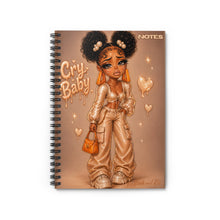 Load image into Gallery viewer, Caramel Latte Cry Baby Notes Spiral Notebook - Ruled Line
