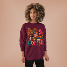 Load image into Gallery viewer, Fall-In’ for Coffee Unisex EcoSmart® Crewneck Sweatshirt
