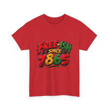 Load image into Gallery viewer, Free-Ish Since 1865 Juneteenth T-Shirt | Distressed Grunge Black History Graphic Unisex Heavy Cotton Tee
