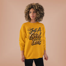 Load image into Gallery viewer, Just A Girl and Her Locs Unisex EcoSmart® Crewneck Sweatshirt
