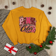 Load image into Gallery viewer, Pink Is More Than a Color Breast Cancer Awareness Unisex EcoSmart® Crewneck Sweatshirt
