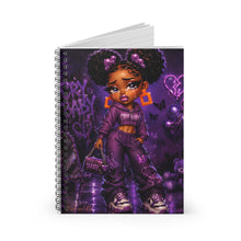 Load image into Gallery viewer, Purple Drip Cry Baby Spiral Notebook (I) - Ruled Line
