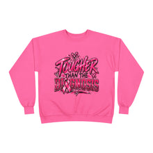 Load image into Gallery viewer, Tougher Than the Diagnosis Breast Cancer Awareness Unisex EcoSmart® Crewneck Sweatshirt
