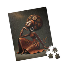 Load image into Gallery viewer, Bronze Reverie – Afrocentric Sculptural Art &amp; Golden Elegance Puzzle (110, 252, 520, 1014-piece)
