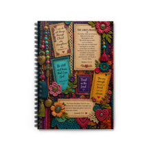 Load image into Gallery viewer, Faith &amp; Fabric - The Lords Prayer- Luxe Junk Journal Spiral Notebook - Ruled Line
