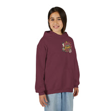 Load image into Gallery viewer, Booked for a Brighter Me Girls Hoodie | Inspirational Reading &amp; Big Dreams Youth Heavy Blend Hooded Sweatshirt
