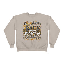 Load image into Gallery viewer, Back &amp; Forth Bling Sweatshirt – “I Love Both Places” Statement Unisex EcoSmart® Crewneck Sweatshirt
