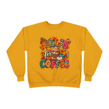 Load image into Gallery viewer, Fall-In’ for Coffee Unisex EcoSmart® Crewneck Sweatshirt
