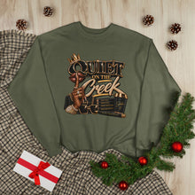 Load image into Gallery viewer, Quiet on the Creek | Less Talk More Peace Luxury Streetwear Graphic Unisex EcoSmart® Crewneck Sweatshirt
