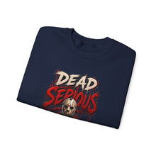 Load image into Gallery viewer, Dead Serious Halloween Sweatshirt | Masked Horror Streetwear Unisex Heavy Blend™ Crewneck Sweatshirt
