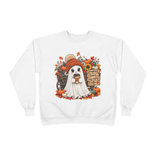 Load image into Gallery viewer, Pumpkins, Leaves, Cozy Nights &amp; Coffee Fall Unisex EcoSmart® Crewneck Sweatshirt
