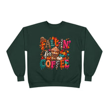 Load image into Gallery viewer, Fall-In’ for Coffee Unisex EcoSmart® Crewneck Sweatshirt
