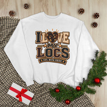 Load image into Gallery viewer, I Love My Locs Varsity Crewneck Unisex EcoSmart® Crewneck Sweatshirt
