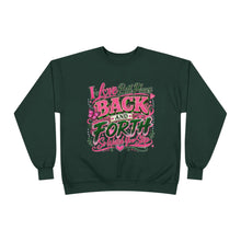 Load image into Gallery viewer, I Love Both Places Back and Forth Sweatshirt – Pink &amp; Green Graphic Unisex EcoSmart® Crewneck Sweatshirt
