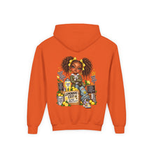 Load image into Gallery viewer, Young Boss Energy Lemonade CEO | Girls Inspirational Graphic Youth Heavy Blend Hooded Sweatshirt
