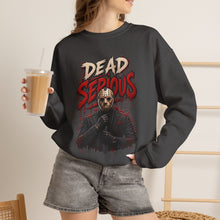 Load image into Gallery viewer, Dead Serious Halloween Sweatshirt | Masked Horror Streetwear Unisex Heavy Blend™ Crewneck Sweatshirt
