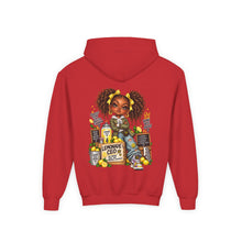 Load image into Gallery viewer, Young Boss Energy Lemonade CEO | Girls Inspirational Graphic Youth Heavy Blend Hooded Sweatshirt
