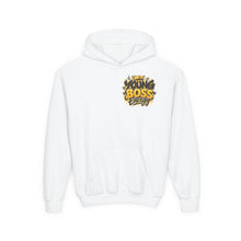 Load image into Gallery viewer, Young Boss Energy Lemonade CEO | Girls Inspirational Graphic Youth Heavy Blend Hooded Sweatshirt
