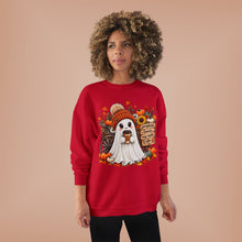 Load image into Gallery viewer, Pumpkins, Leaves, Cozy Nights &amp; Coffee Fall Unisex EcoSmart® Crewneck Sweatshirt
