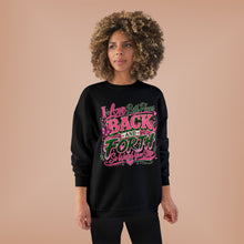 Load image into Gallery viewer, I Love Both Places Back and Forth Sweatshirt – Pink &amp; Green Graphic Unisex EcoSmart® Crewneck Sweatshirt
