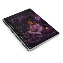 Load image into Gallery viewer, Purple Glow Emotional Support Spiral Notebook - Ruled Line
