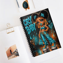 Load image into Gallery viewer, Liquid Teal Cry Baby Notes Spiral Notebook (I) - Ruled Line
