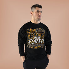 Load image into Gallery viewer, Back &amp; Forth Bling Sweatshirt – “I Love Both Places” Statement Unisex EcoSmart® Crewneck Sweatshirt
