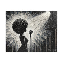 Load image into Gallery viewer, Her Moment to Shine – Black &amp; White Soulful Music Art Puzzle (110, 252, 520, 1014-piece)
