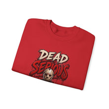 Load image into Gallery viewer, Dead Serious Halloween Sweatshirt | Masked Horror Streetwear Unisex Heavy Blend™ Crewneck Sweatshirt
