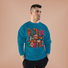 Load image into Gallery viewer, Fall-In’ for Coffee Unisex EcoSmart® Crewneck Sweatshirt

