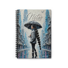 Load image into Gallery viewer, Icy Slate Blue Notes Spiral Notebook - Ruled Line
