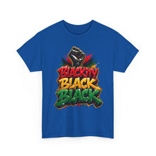 Load image into Gallery viewer, Blackity Black Black T-Shirt | Juneteenth Black Pride Graffiti Streetwear TeeUnisex Heavy Cotton Tee
