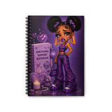 Load image into Gallery viewer, Midnight Orchid Emotional Support Spiral Notebook - Ruled Line
