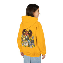 Load image into Gallery viewer, Young Boss Energy Lemonade CEO | Girls Inspirational Graphic Youth Heavy Blend Hooded Sweatshirt
