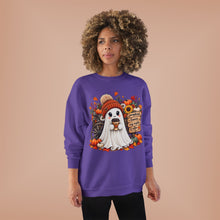 Load image into Gallery viewer, Pumpkins, Leaves, Cozy Nights &amp; Coffee Fall Unisex EcoSmart® Crewneck Sweatshirt
