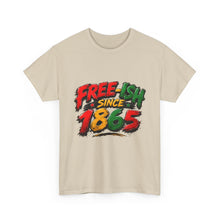 Load image into Gallery viewer, Free-Ish Since 1865 Juneteenth T-Shirt | Distressed Grunge Black History Graphic Unisex Heavy Cotton Tee
