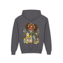 Load image into Gallery viewer, Young Boss Energy Lemonade CEO | Girls Inspirational Graphic Youth Heavy Blend Hooded Sweatshirt
