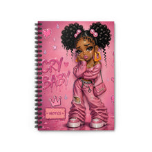 Load image into Gallery viewer, Pink Cry Baby Notes Spiral Notebook (I) - Ruled Line
