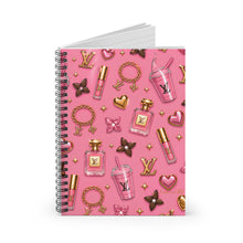 Load image into Gallery viewer, Pink Luxe Dreams Spiral Notebook - Ruled Line
